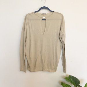 KAUFMAN FRANCO 100% Merino Wool Cutout Sweater XS